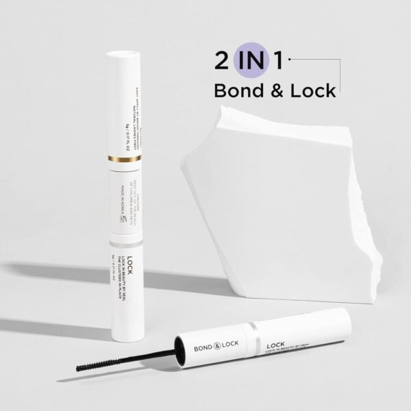 BEYELIAN Lash Bond and Seal, Cluster Lash Glue for Individual Cluster Lashes DIY Eyelash Extensions Latex Free Aftercare Sealant with Mascara Wand Super Strong Hold 72 Hours
