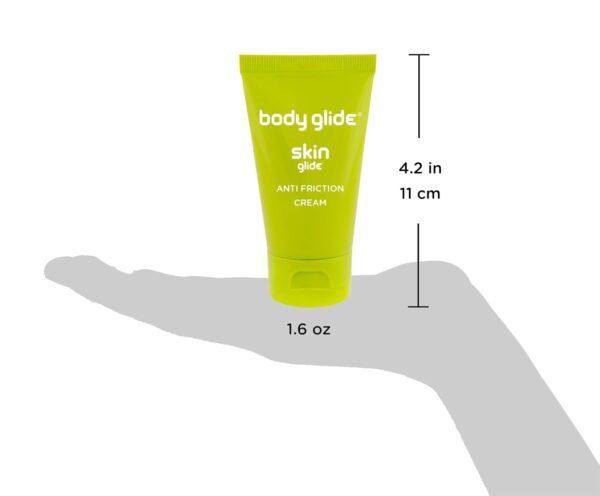 Body Glide Skin Glide Anti Friction, Anti Chafing Cream helps prevent rubbing leading to chafing, blisters & irritation | Anti chafe for thighs, feet, groin, butt, nipples, neck, waist & more | 1.6oz