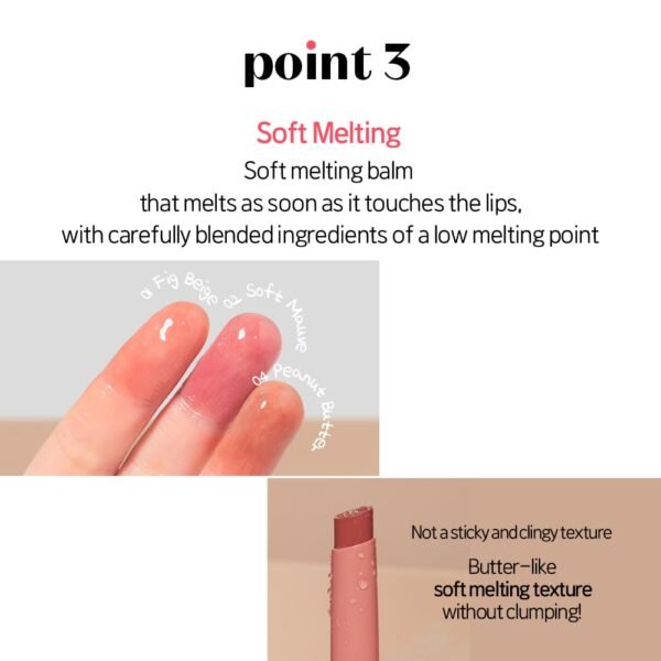 51VMBkZsVNL._SL1000_.jpg Etude Ginger Sugar Melting Balm Stick 03 Bare Peach | Tinted Moisturizing Lip balm | Natural Ingredients Hydrate Ginger, Sugar, Shea Butter Moisturizing Relaxing Effect | K-Beauty
