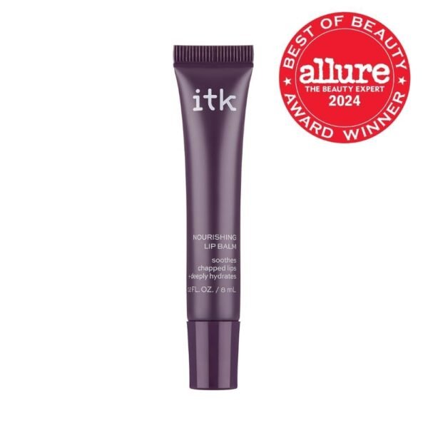 ITK Nourishing Lip Balm - Hydrate Dry, Chapped Lips with Shea Butter + Coconut Oil + Vitamin E - Moisturizes + Soothes Chapped Lips - Glossy, Fragrance Free, Clear, 0.2 Oz