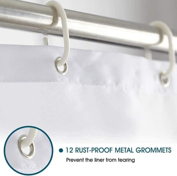 Chrainy 4Pcs Nautical Ocean Shower Curtain Sets Sea Wooden Bathroom Set Decor with Non-Slip Rugs Bath U-Shaped Mat Toilet Lid Cover Starfish Lighthouse Bathroom Curtain Shower Set with 12 Hooks