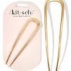 Kitsch Metal French Hair Pin for Women - Elegant Hair Accessories for Women, Ideal for Buns & French Twist, Designed for a Secure, Comfortable Fit - 1pc Gold