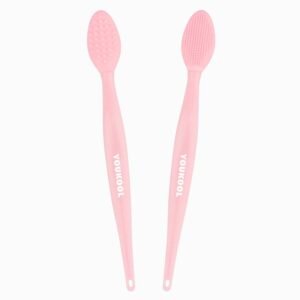 51Wq8fcGBYL._SL1500_.jpg Lip Scrub Brush,Double-Sided Silicone Exfoliating Lip Brush Tool for Smoother and Fuller Lip Appearance,Pink,2pcs