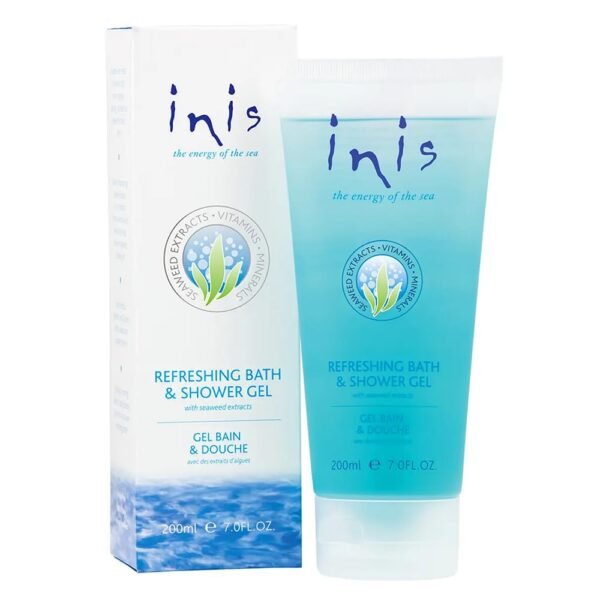 Inis the Energy of the Sea Refreshing Bath and Shower Gel - Sulfate Free Body Wash for Women and Men - Ocean Fresh Fragrance - 7 Fluid Ounce