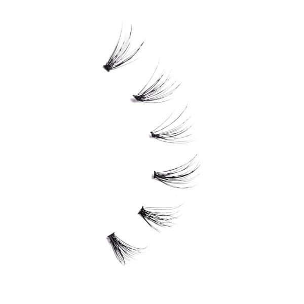 KISS Lash Couture Faux Mink Lash Extensions, Style 'Venus', Exclusive Flat-Band Technology, Short & Medium Length, 60 Individual Lash Clusters, Glue On Lashes
