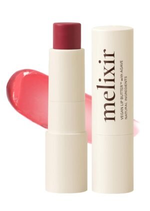 51Yt1UFeUL._SL1500_.jpg Melixir Vegan Lip Butter #05 Dewy Rose(Tinted) (+14 more colors), Easter Basket Stuffers, Bee Free, Petrolatum Free, Deep Nourishing Plant-Based Vegan Chapstick, Lip Balm for Dry, Cracked and Chapped Lips, Moisturizing Lip Care Spring Gift