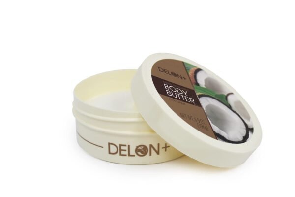 DELON Intense Moisturizing Body Butter, Coconut with Coconut Oil, 6.9 oz (Pack of 4)