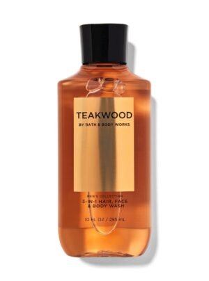 Bath & Body Works Teakwood Men's 3-IN-1 Hair & Body Wash 10 Oz. (Teakwood)