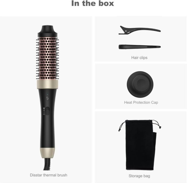 51ZEYKAsUGL._AC_SL1500_.jpg Ionic Thermal Brush Blowout Hot Brush 1.5 Inch Heat Hair Curling Brush 30s Fast Heated Round Brush Hair Styling Brush Dual Voltage Hot Curling Iron Brush for Easy Blowouts Styling