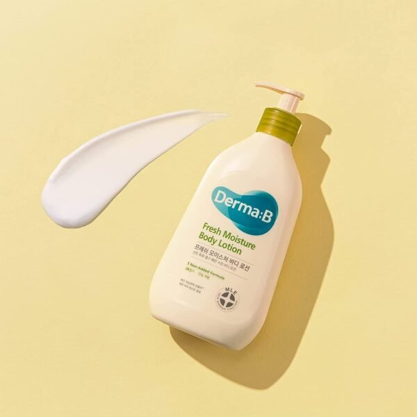 Derma B | Fresh Moisture Body Lotion | Lotion for Extremely Dry Skin | Intensive Skin Moisturizing | Fast-Absorbing & Long-Lasting Moisturizer | Natural Deodorant Cream | Body Care | 3.5 fl oz (400ml)