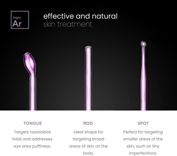 NuDerma Professional Skin Therapy Wand - Portable Skin Therapy Machine with 6 Neon & Argon Wands – Boost Your Skin – Clear Firm & Tighten