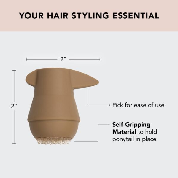Kitsch PONYFULL Hair Volumizer Tool - Adds Lift and Style To Your Ponytail | Hair Bun Maker for Women | Ponytail Volumizer, Includes 3 No Snag Elastic Ties - (Blonde)