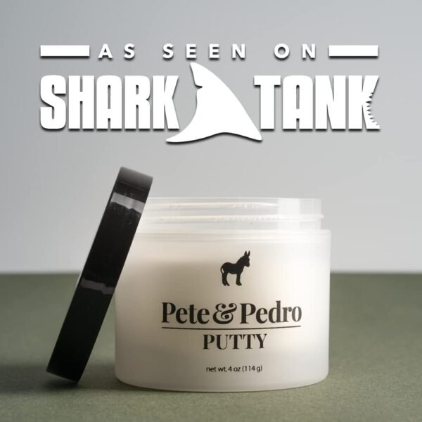 Pete & Pedro HAIR PUTTY - Strong Hold, Matte Finish, Low Shine Hair Clay for Men, Ideal for Hairstyling & Grooming Medium, Messy, & Shorter Hairstyles | Water soluble, As Seen on Shark Tank, 2 oz.