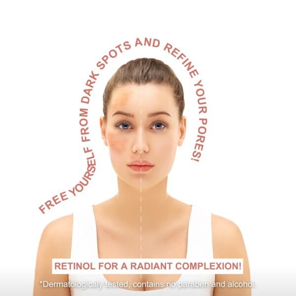 LICAPE® Anti-Ageing Face Serum with Retinol, 30 ml, Skin Firming & Radiant Complexion, Moisturising & Brightening, Reduces Wrinkles, Pigment Spots & Large Pores, Face Care