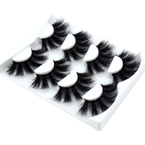 51g22qvJWyL._SL1000_.jpg HBZGTLAD NEW 4 Pairs 3D Mink Hair False Eyelashes Criss-cross Wispy Cross Fluffy length 25mm Lashes Extension Handmade Eye Makeup Tools (MDR-5)