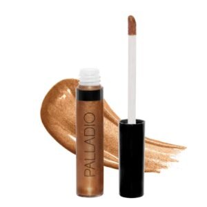 51gl3v0wqqL._SL1100_.jpg Palladio Lip Gloss, Non-Sticky Lip Gloss, Contains Vitamin E and Aloe, Offers Intense Color and Moisturization, Minimizes Lip Wrinkles, Softens Lips with Beautiful Shiny Finish, Sheer Bronze