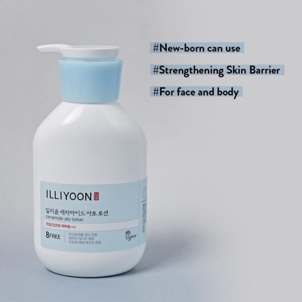ILLIYOON Ceramide Ato Lotion 528ml(17.85oz) | Daily Moisturizing Lotion for All Skin Types | Deep Moisturizing and Soothing Effect | Korean Skin Care