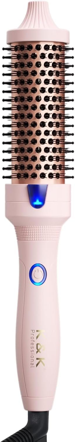 51i0zSWPuL._AC_SL1500_.jpg K&K 1.5 Inch Ceramic Tourmaline Ionic Curling Brush Volumizer - Hot Brush Creates Root Volume & Loose Curls, Volume Curls, Hair Styling Tool