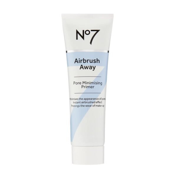 No7 Airbrush Away Pore Minimizing Facial Primer - Lightweight, Matte Primer & Pore Minimizer for Face - Makeup for Oily Skin (30ml)