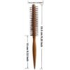 51j7vwFYPL._SL1500_.jpg Small Round Brush, Wooden Handle White Bristles - 1.3inch Mini Round Hair Brush for Short Hair & Bangs, Non-Slip Grip, Blow Drying Styling Tool for All Hair Type, is Used for Men, Women