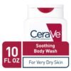 51k0sWf7oRL._SL1000_.jpg CeraVe Soothing Body Wash for Dry Skin, Shower Oil for Sensitive, Dry, Itchy, and Eczema-Prone Skin, Fragrance Free & Paraben Free & Sulfate Free, 10 oz