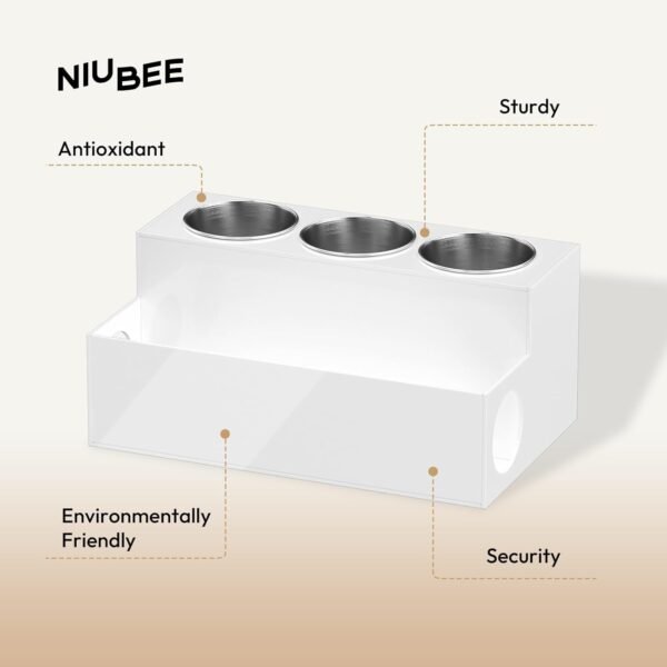 51kKPGgZjgL._AC_SL1500_.jpg NIUBEE Acrylic Hair Styling Tool Organizer and Holder - Bathroom Countertop Storage for Blow Dryers, Accessories, Makeup, and Toiletries