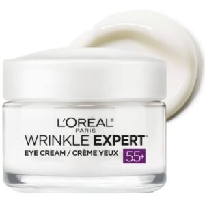 51mT0DSMAhL._SL1080_.jpg L'Oreal Paris Wrinkle Expert 55+ Anti-Wrinkle Eye Cream with Calcium, Reduce Crow's feet, 0.5 Oz