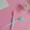 4 PCS Lip Scrub Brush,Double-Sided Silicone Exfoliating Lip Brush Exfoliating Brush for Men Wome Double-sided Soft ​Lip Brush for ​Smoother and Fuller Lip Appearance