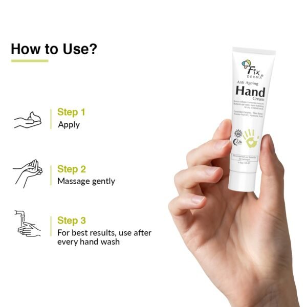 51oK4u5uFnL._SL1200_.jpg FIXDERMA Anti Ageing Hand Cream for Women & Men | Ceramide Moisturizer | Hyaluronic Acid Cream | Hand Cream for Dry and Rough Hands | Shea Butter | Cream for Itchy Hand | All Skins Types - 30g