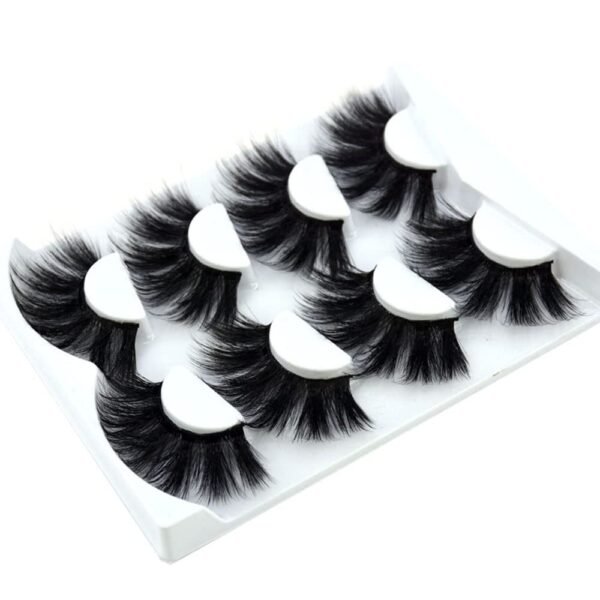 51p1gUGBhnL._SL1000_.jpg HBZGTLAD NEW 4 Pairs 3D Mink Hair False Eyelashes Criss-cross Wispy Cross Fluffy length 25mm Lashes Extension Handmade Eye Makeup Tools (MDR-5)