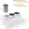 51p8wjjBVSL._AC_SL1000_.jpg Hair Tool Organizer - Bathroom Vanity Organizers and Storage, Hair Styling Accessories Hot Tools Organizer Hair Dryer, Blow Dryer, Curling Iron, Flat Iron, Hair Straightener, White