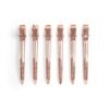 Kitsch Metal Hair Clips for Styling - Alligator Clips for Sectioning, Cutting, Coloring, Blow Drying and Makeup | Salon Quality Hair Accessories - 6pcs (Rose Gold)