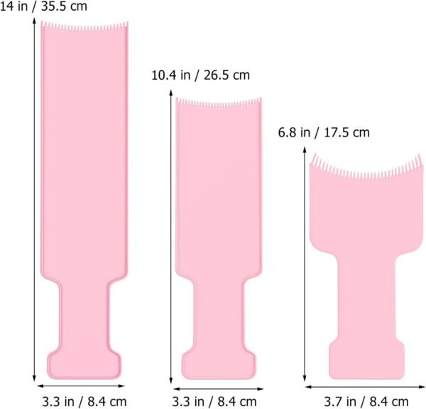 3 Pcs Balayage Boards Highlighting Comb Set Highlighting Paddle Board Hair Coloring Tool, 3 Sizes Hair Dye Kit for Hairdressing and Styling