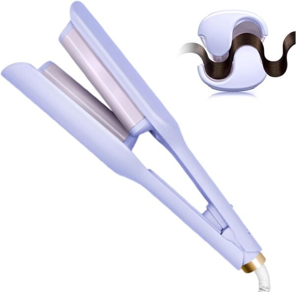 51qxseSZRcL._AC_SL1500_.jpg Hair Crimper,2 Barrel Curling Iron Anti-Scald,1.25Inch/32mm Rapid Heating Wave Iron,Crimper Hair Tool,5 Temp Adjustable Curling Wand
