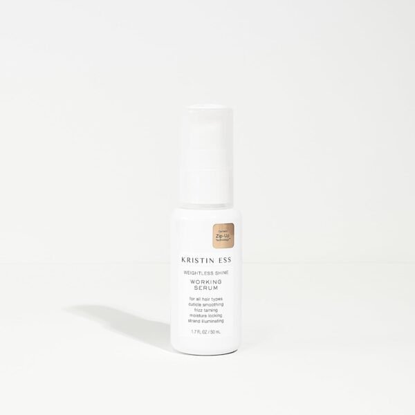 Kristin Ess Hair Weightless Shine Working Hair Serum for Dry Damaged Hair - Frizz Taming, Anti Breakage, Moisture Locking + Shine Enhancing - Color + Keratin Safe, 1.7 fl. oz.