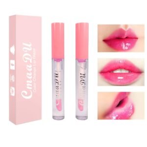 51tacUtrbjL._SL1001_.jpg BINGBRUSH 2 Pcs Color Changing Lip Gloss Lip Oil Tinted, Pink Magic Mood Lipstick,Temperature Color Change Lip Stain Lip Balm, Longlasting Lips Will Not Dry Out