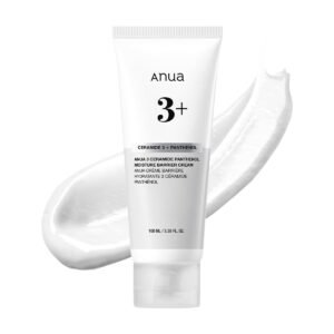 51uZLdXk0cL._SL1200_.jpg ANUA 3 Ceramide Panthenol Moisture Barrier Cream, Hydrating Face Moisturizer for Normal Skin, Panthenol, Ceramide, Centella for Skin Barrier Non Comedogenic, Korean Skincare (100ml/ 3.38 fl. oz.)
