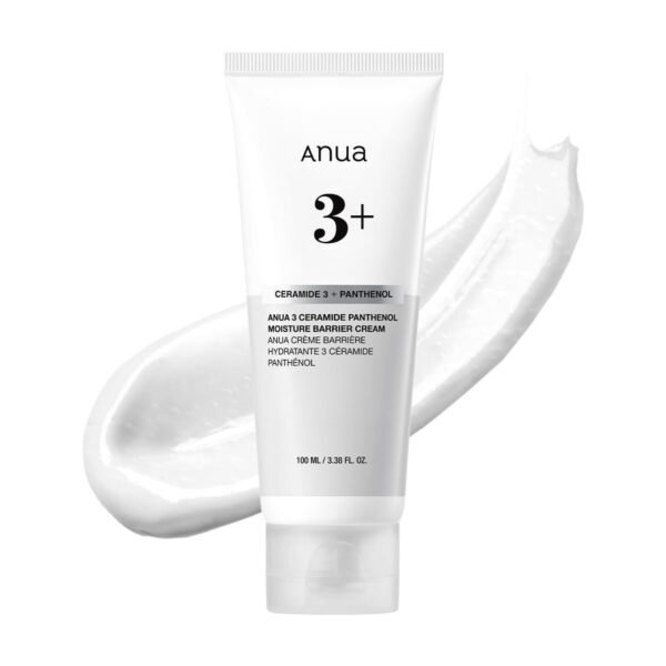 51uZLdXk0cL._SL1200_.jpg ANUA 3 Ceramide Panthenol Moisture Barrier Cream, Hydrating Face Moisturizer for Normal Skin, Panthenol, Ceramide, Centella for Skin Barrier Non Comedogenic, Korean Skincare (100ml/ 3.38 fl. oz.)