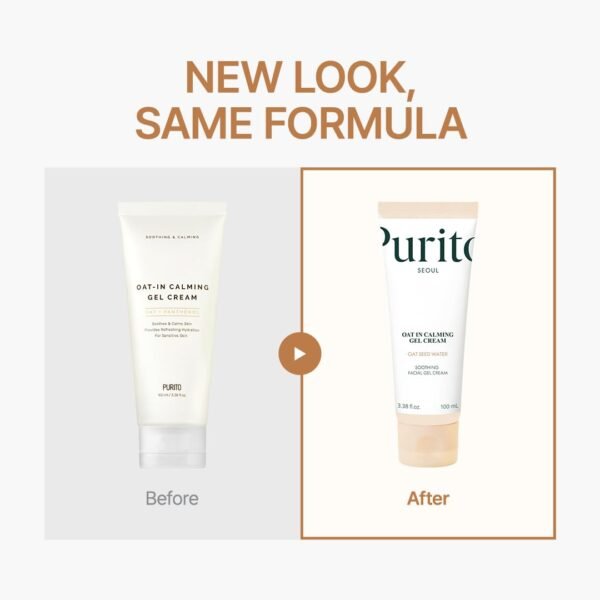51wGuekP2GL._SL1080_.jpg PURITO Oat In Calming Gel Cream, Oat Seed Water Hydration & Soothing, Lightweight, Non-Sticky FA Safe Moisturizer for Sensitive Skin, Non-Comedogenic, Fragrance-Free, Korean Skincare 3.38 fl.oz