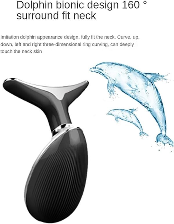 Red Light Therapy for Face, Face and Neck Massager, Wrinkle Remover with Red Light Therapy for Skin Care, Cleansing, Rejuvenating, and Smoothing (Black)