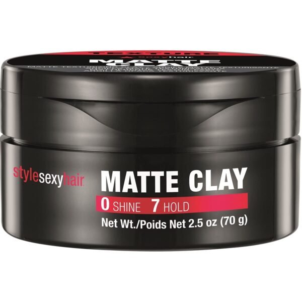 SexyHair Style Matte Clay Matte Texturizing Clay | Separates, Defines and Molds | Helps Tame Unruly Ends | Washes Out Easily