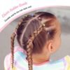 61eRNDnHAL._SL1000_.jpg IKOCO Girls' Hair Styling Kit with 1000 Colorful Rubber Bands, 2 Topsy Tail Tools, Rat Tail Comb and Small Hair Bands