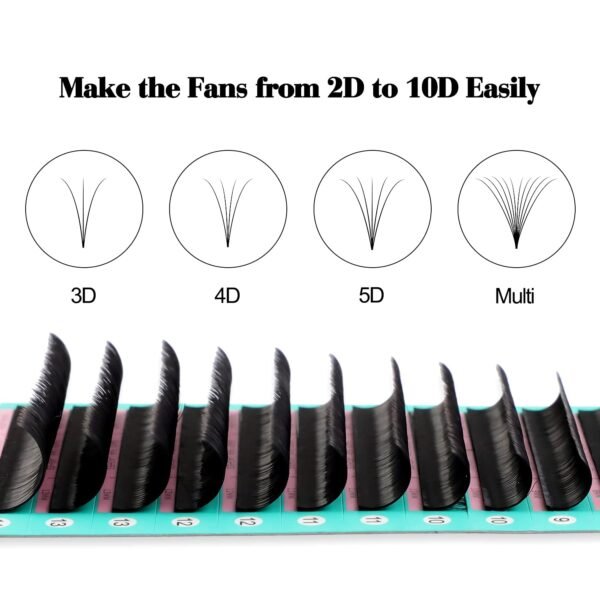 Eyelash Extension Supplies D Curl 0.05 Rapid Volume Lash Extensions Easy Fan 3D 4D 5D 6D 7D 10D Automatic Blooming Flower Lashes Self Fanning Lashes Russian Volume Individual Lashes （D-0.05,13-20mm）