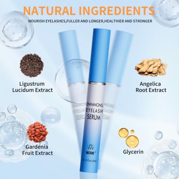 Lash Serum 4ml Nourishing Eyelash Serum Gentle Moisturizing Lash Serum for Thick Long Natural Eyelashes No Irritating