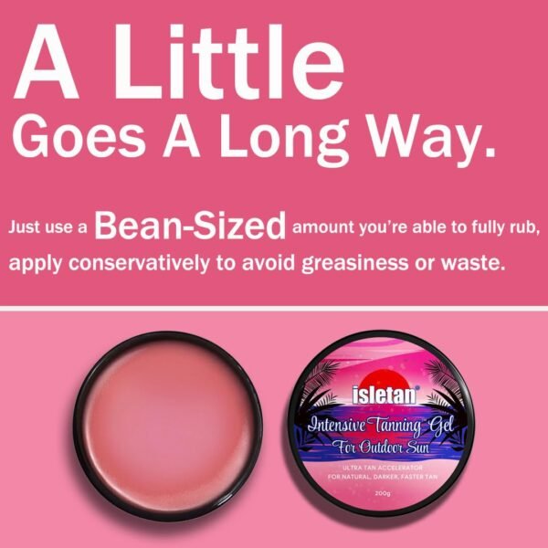 intensive tanning gel peach, tanning gel for outdoor sun, 200g