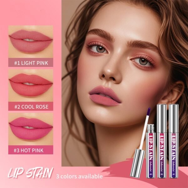 3PCS Peel Off Lip Lipstick Set,Peel Off Lip Liner Stain,Long Lasting and Waterproof Peel Off Lip Stain,Highly Pigmented,Matte Finsh,Detachable Lip Pencil Liner Lipstick