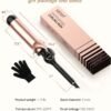 Large Curling Iron 2 Inch, Ceramic Long Barrel Hair Curling Wand, Hair Styling Tool, Dual Voltage, LCD Display, Black