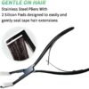 61-ud6sEtsL._AC_SL1500_.jpg Tape in Hair Extension Tools Kit, Professional Flat Surface Stainless Steel Tape in Hair Extensions Sealing Clamp Plier, Hair Clips, Hair Extensions Styling Tools-Black