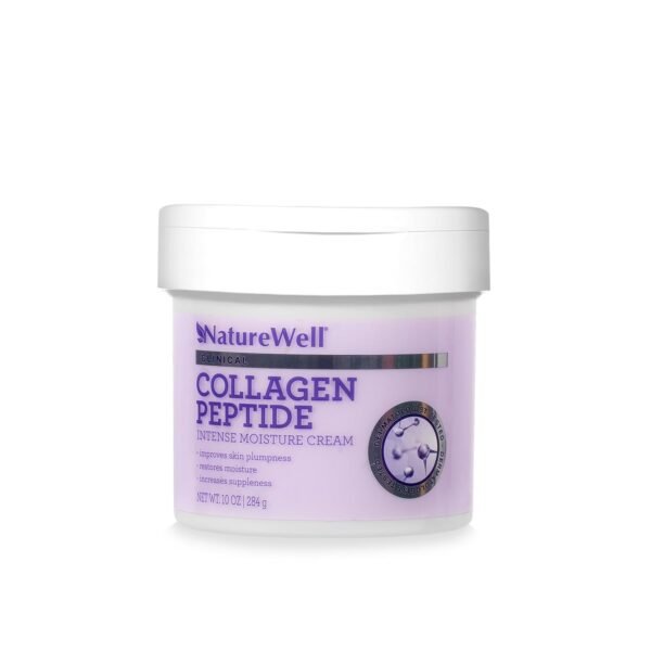 NATURE WELL Clinical Collagen Peptide Intense Moisture Cream for Face, Neck, & Body, Anti-Aging Cream that Hydrates, Plumps, Restores Moisture, and Increases Suppleness, 10 Oz