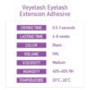610OiavVH9L._SL1500_.jpg VEYES INC Eyelash Extension Glue - 0.5-1 Sec Drying (0.17fl.oz / 5ml)/Up to 8 Weeks Retention/Black Adhesive Salon Use for Lash Tech